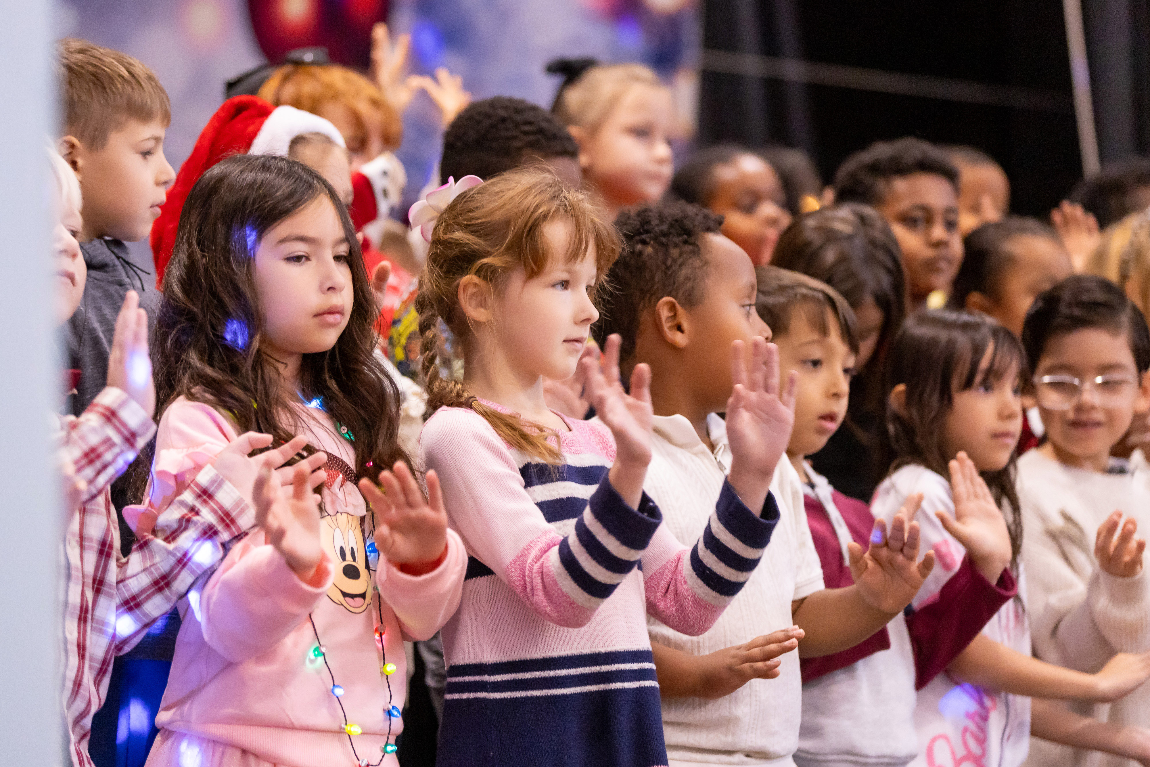 students performing