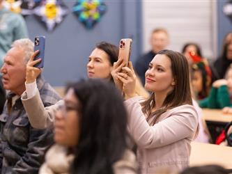 audience enjoying performance on stage