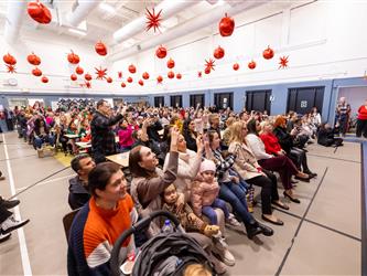 audience enjoying performance on stage