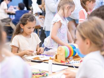 children making crafts