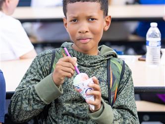 kid enjoying treat