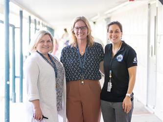staff posing 