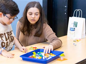 students engaged with craft