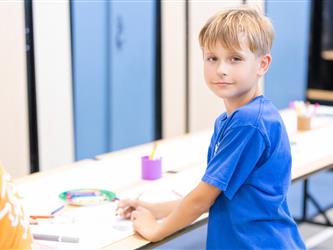 student looking at camera