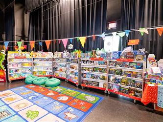 Shot of books for open house