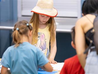 children making crafts