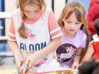 children making crafts