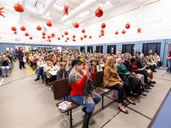 rear wide shot of crowd