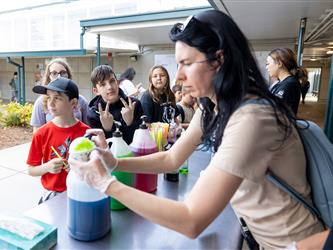 food toppings being applied