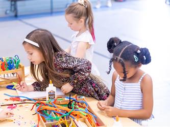 children making crafts