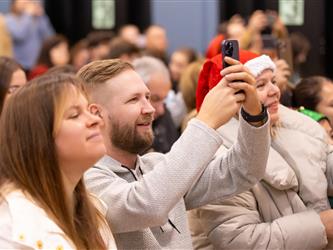 audience enjoying performance on stage