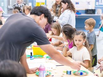 children making crafts