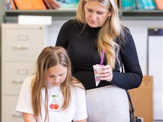 family engaged in project